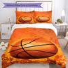 3pcs basketball Bedding Set Duvet Cover Closure Includes 1 Duvet Cover & 2 Pillowcases, Soft and Comfortable for All Seasons.