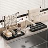 Stainless Steel Kitchen Rag Drying Rack Countertop Design Sponge Storage Shelf  Home Kitchen