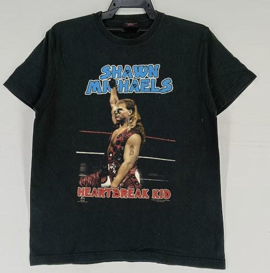 Shawn Michaels Heartbreak Kid vtg classic style black shirt QT5571