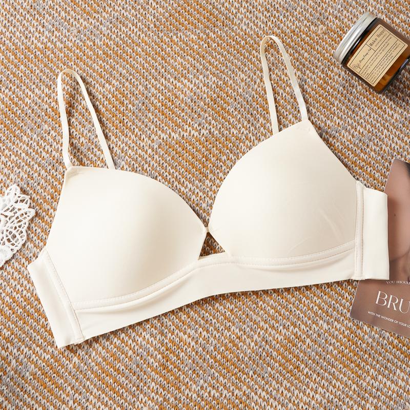 Without Steel Ring Nude Feeling Comfortable and Seamless Bra Small Chest Underwear Bra Women's Thin Gathered Prevent Sagging Bras