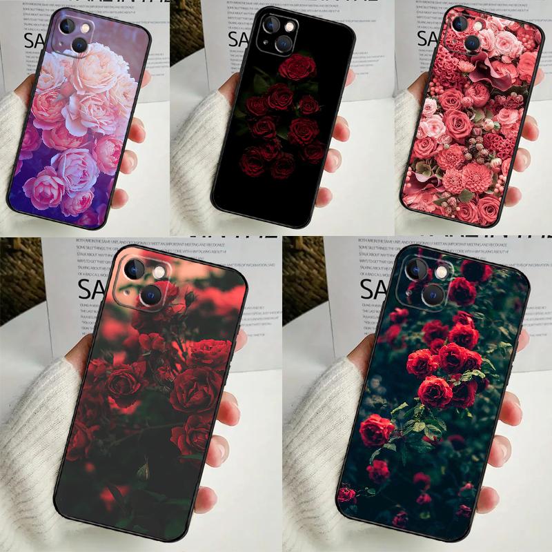 Flower Red Rose For Realme GT7 GT6 15 Pro 10 11 12 13 14 Pro Plus C55 C71 C75 C67 C63 C61 C53 C35 C65 Case