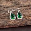 Chrome Diopside Gemstone 925 Sterling Silver Handmade Drop/Dangle Earrings 1.40" EE-9-4