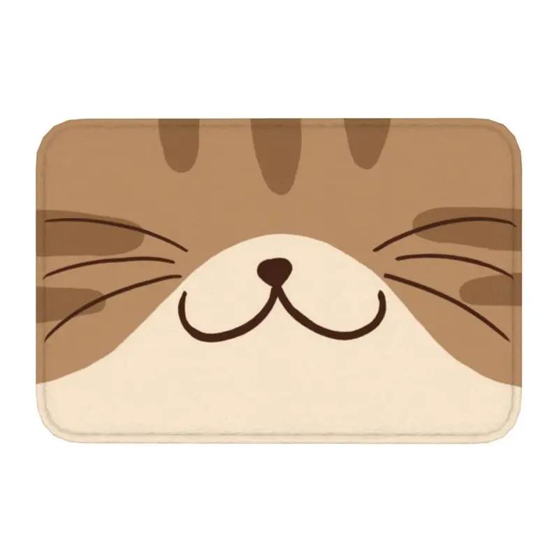Custom Kawaii Maneki Neko Lucky Cat Doormat Non-Slip Entrance Bath Kitchen Floor Door Mat Japanese Geisha Art Garden Carpet Rug