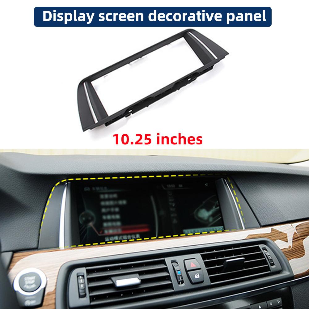 65509301374 LCD Display Screen Decorative Frame For BMW 5 Series F10 F18 2010-2017 ID4 Painted Piano Black Radio Frame
