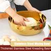 Stainless Steel Mixing Bowl Thickened Dough Kneading Basin 32cm Multi-Purpose Basin for Stirring Salads Beating Eggs Cleaning Vegetables