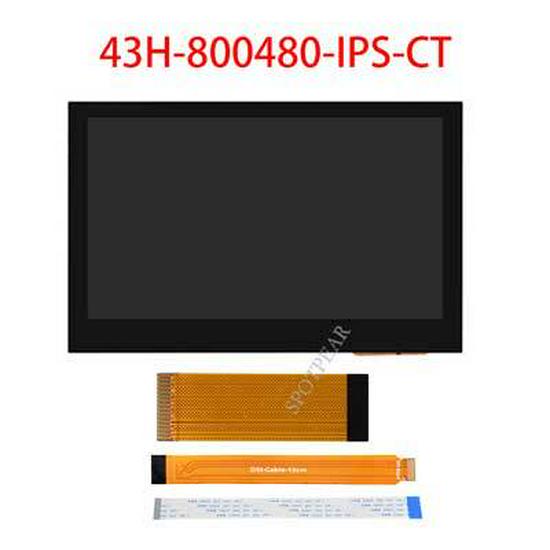 Raspberry Pi 4,3-дюймовый ультратонкий сенсорный дисплей MIPI DSI IPS/QLED, 800×480.