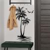 Тропическая кокосовая пальма и птица, наклейки на стену, самоклеящиеся креативные наклейки для украшения стены при входе