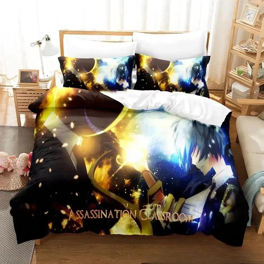 Аниме Assassination Classroom Koro-sensei Комплект постельного белья для мальчиков и девочек Twin Queen King Size Пододеяльник Наволочка Кровать для мальчиков и девочек Взрослый