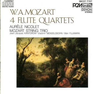CD МОЦАРТ, НИКОЛЕ; МОЦАРТ СТРУННОЕ ТРИО - Квартеты для флейты 1-4 38C377157 Не Япония Классика Б/у