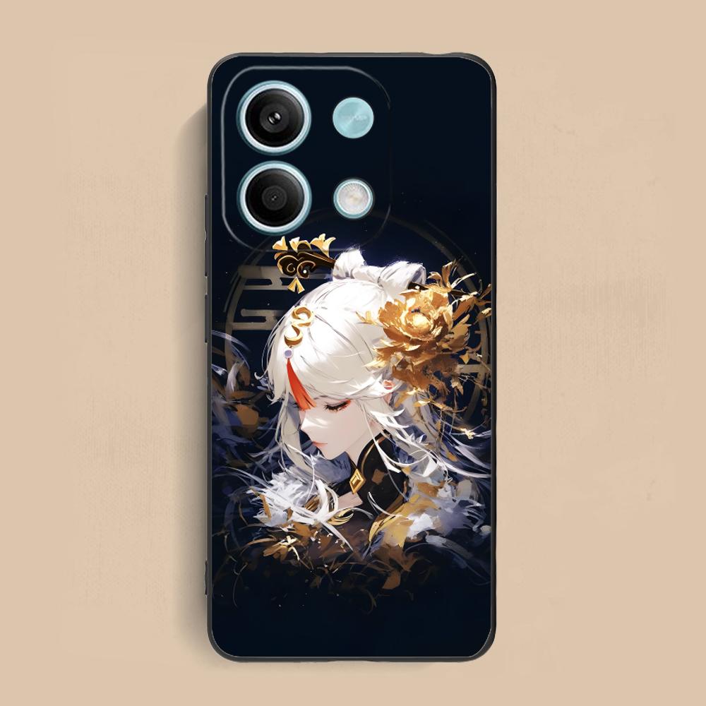Игровой чехол GI Ningguang Матовый ТПУ Чехол для мобильного телефона для Xiaomi Redmi Note 14 13 12 11 S Pro Plus 4G 5G Цветная печать Обложка