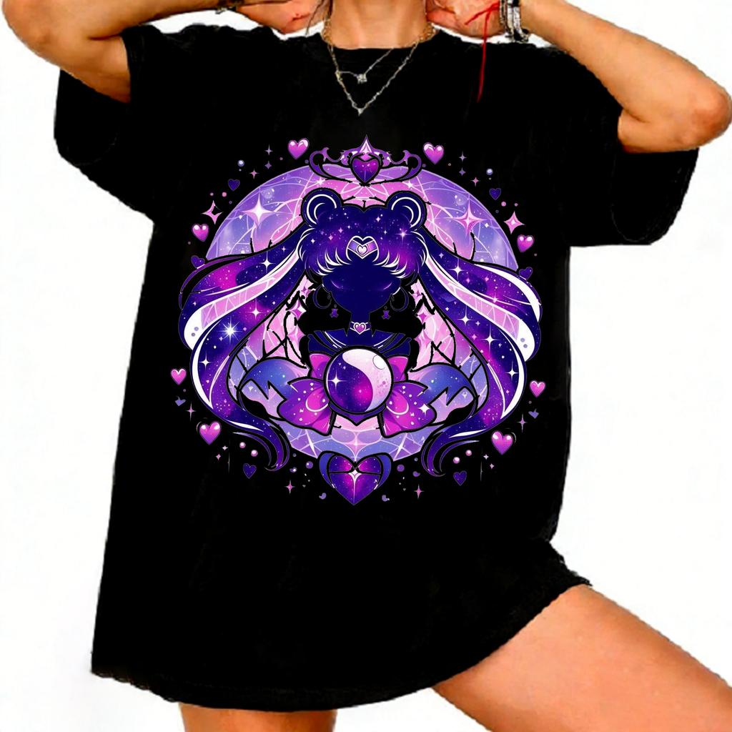 Sailor Moon Anime Retro 90s Printed Tshirt Unisexs and Womens Tshirt Unisexs Top Sports Tshirt 2026 Summer New Tee