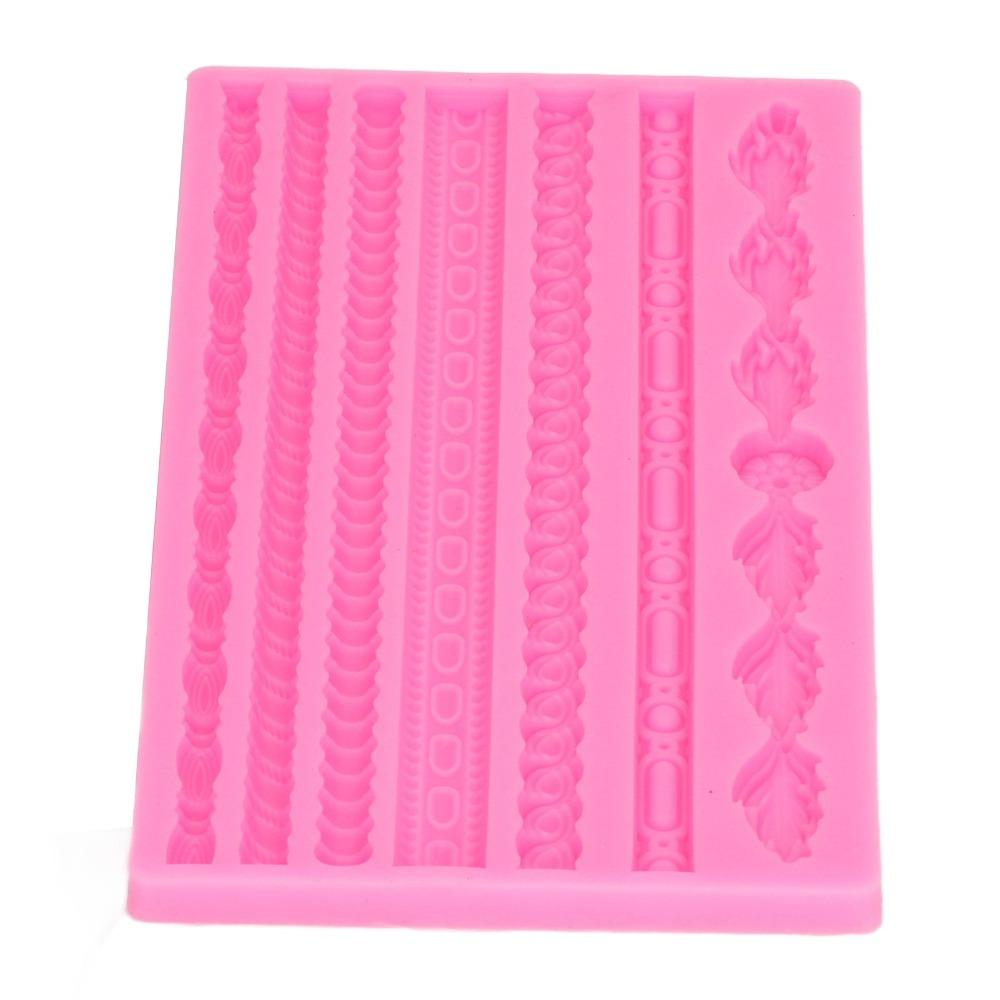 Silicone Silicone Fondant Mold Non Stick Macrame Mold Lace Chain Mold Chocolate Candy