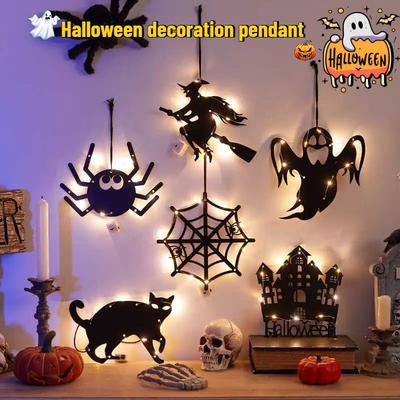 Хэллоуин Украшение Комната Оформление Окна Светящийся Подвесной Светильник Тыква Фонарь Реквизит для Сцены Вечеринки   Украшение на Хэллоуин 2026