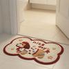 Quick Dry Bathroom Mat Weaving Texture Floor Mat Creative Door Mat  Door Entrance