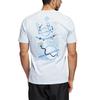 Adidas T Shirts Men's Blue Crew Neck Moderate Straight Fit HM6771
