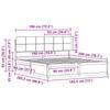 Bed Frame with Upholstered Headboard Light Grey 180 x 200 cm