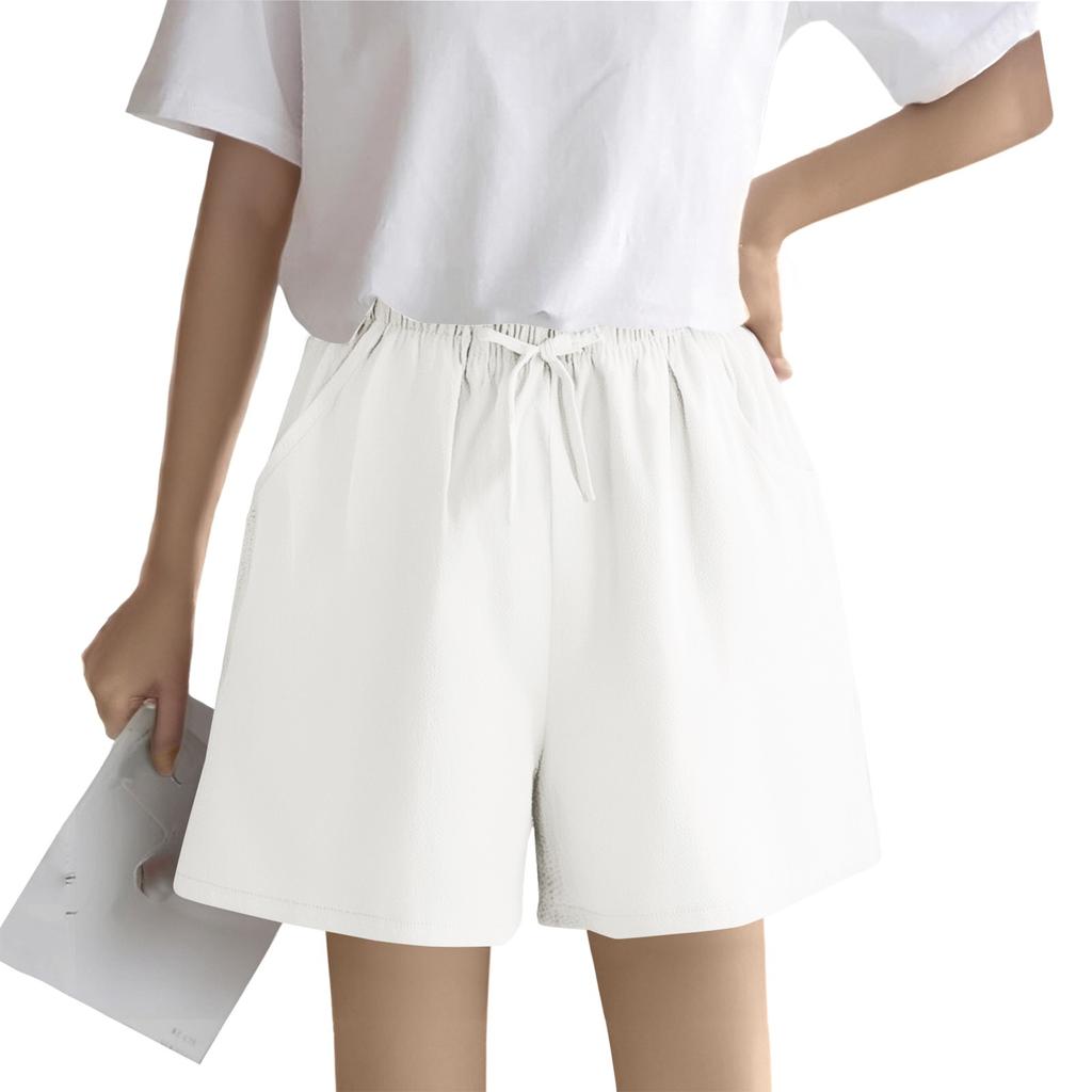 Женские однотонные повседневные спортивные шорты из льна, хлопка и конопли