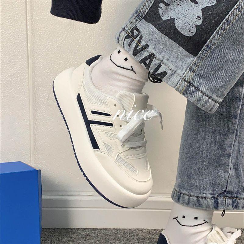 Большие туфли для детей весна и осень новые студенческие Ins модные удобные нишевые повседневные дышащие маленькие белые туфли