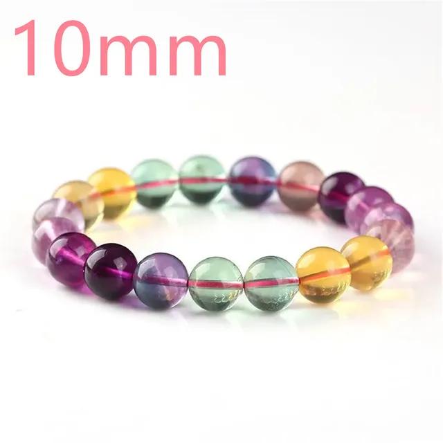 Natural Colorful Fluorite Classic Party Bracelets Women Men Gift Crystal Beads Stone Stretch AAAAA 7mm-11mm
