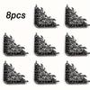 8pcs Metal Bags Handbags Clip Edges Light Black Hollow Corner Protector Edge Safety Guard Fixed Decorative Buckle Accessories