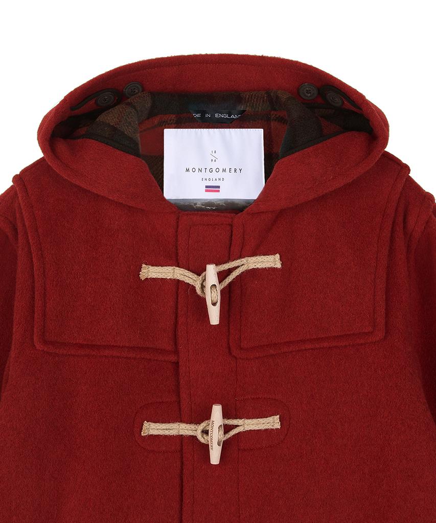 Montgomery Classic Fit Duffle Coat With Wooden - Burnt Orange