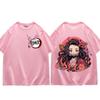 Japan Anime Demon Slayer Kamado Nezuko Print T Shirt Unisex Women Fashion Trend Short Sleeve T Shirts Kawaii Cute Oversized T-shirt