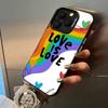 Lesbian LGBT Rainbow Pride For iPhone 17 16 15 14 13 12 11 Pro Max XS  17 Air Silicone Colored Silver Bumper Cover