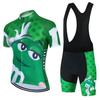 Summer Breathable Cycling Suit Set  Cartoon Men's Cycling Jersey Short Sleeve Bicycle Outdoot Cycling Clothing Kit MTB Bike Wear Maillot Ciclismo