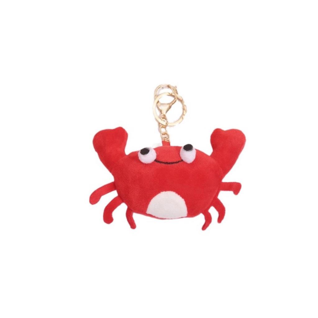 Cute Red Crab Plush Keychain Cartoon Lobster Doll Bag Pendant Charm Gift