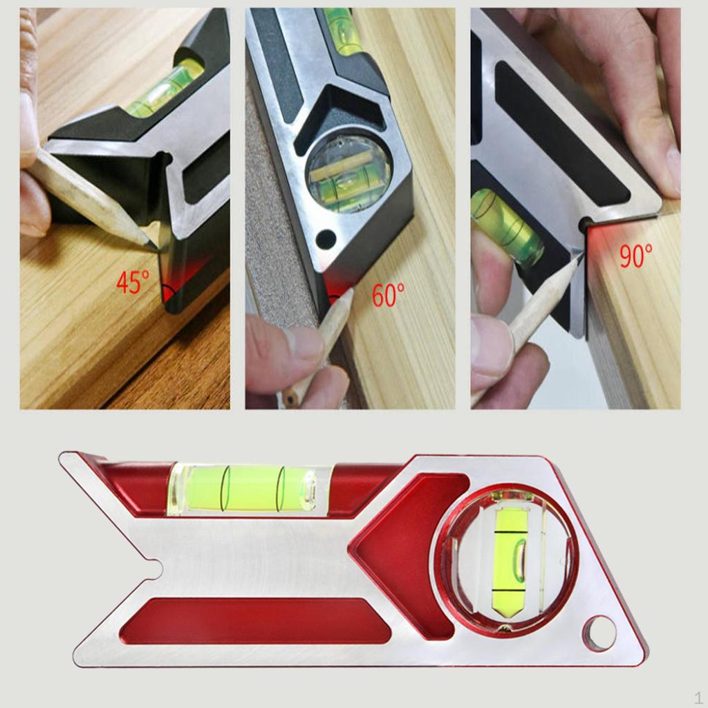 Пузырьковый уровень 45°, 60°, 90°, измерительный инструмент для разметки, пузырьки 180/90 градусов, профессиональный портативный