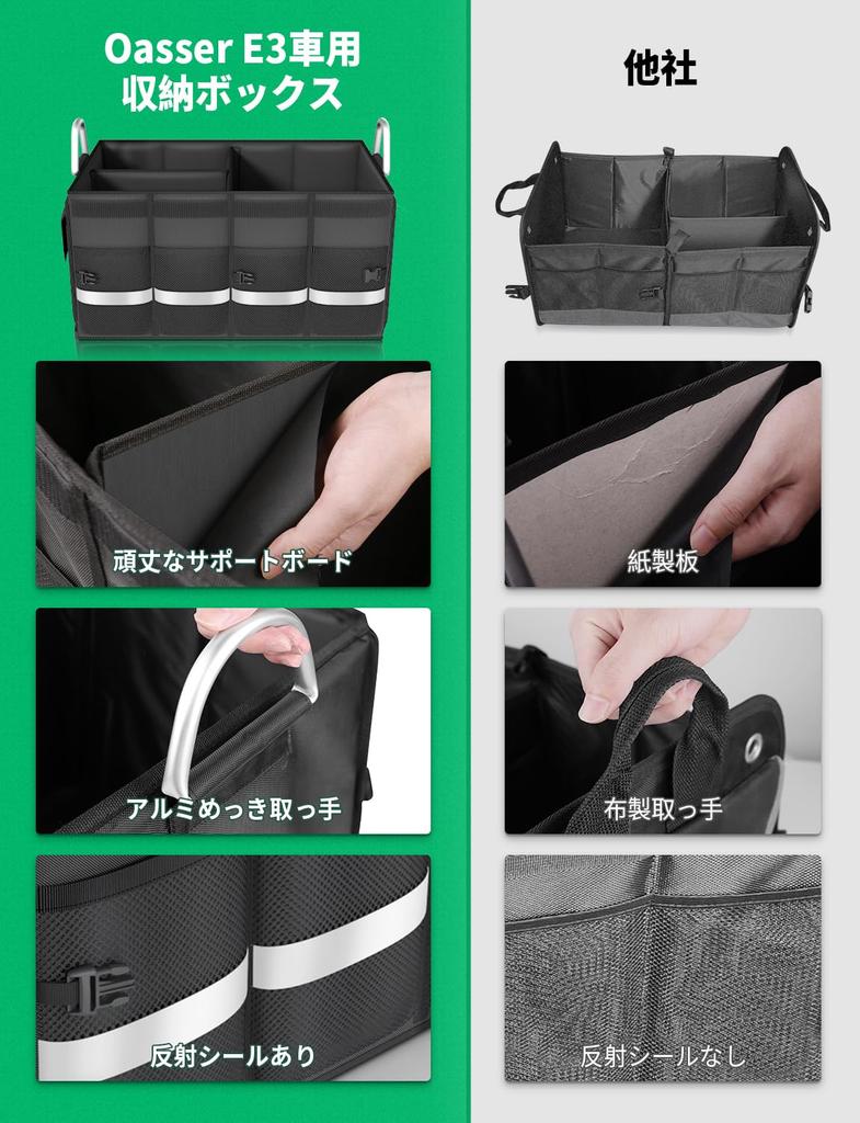 Oasser Car Storage Box Trunk Box Trunk Luggage Room Storage E3