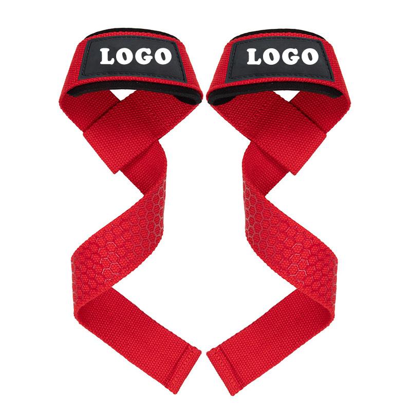 Customized Heavy Duty Wrist Lifting Straps Neoprene Padding Closure Cotton Gym/Powerlifting Custom Logo Color Options