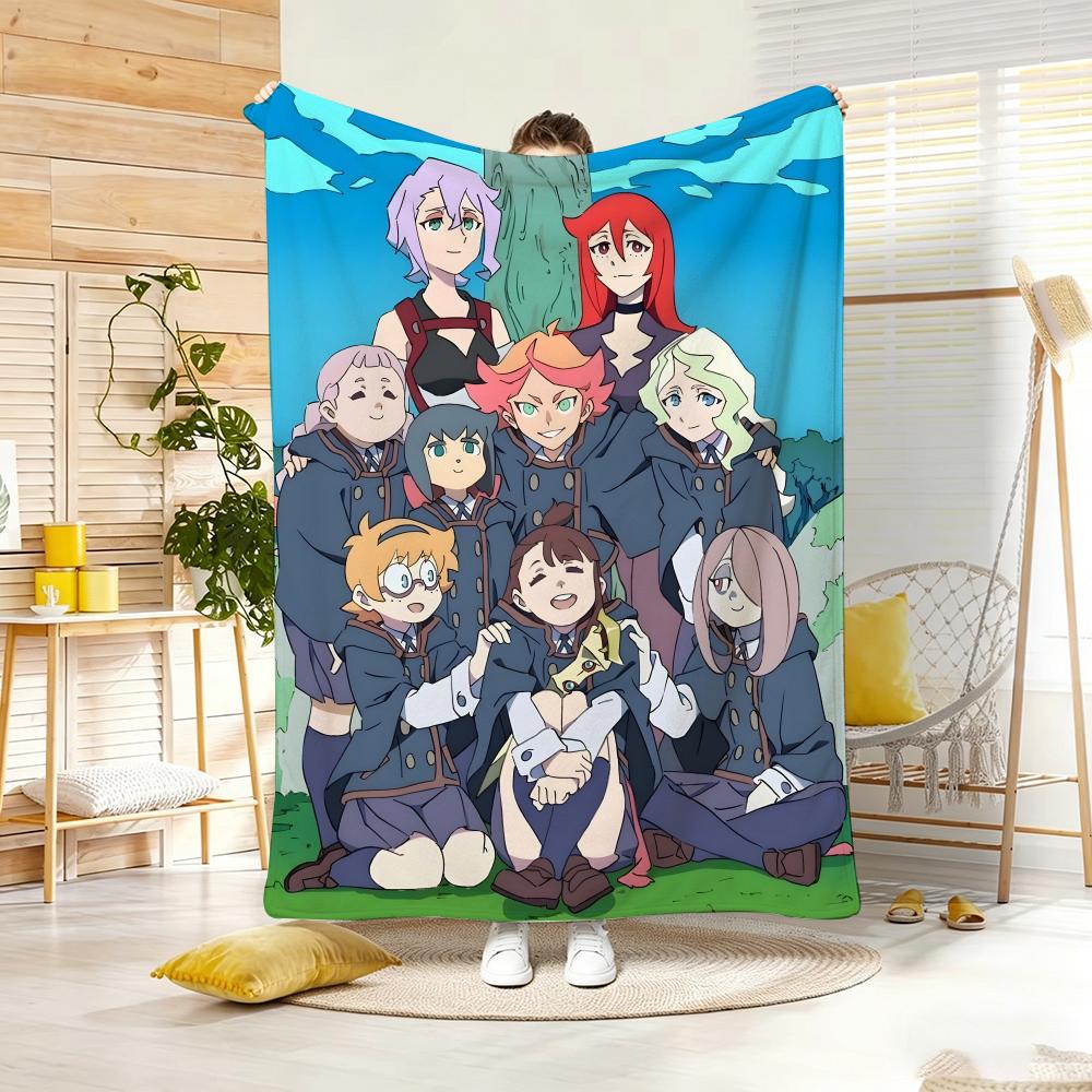 Аниме L-LittleS WitchS AcademiaS Плед Мягкий Теплый Плед для Спальни Гостиной Кровати Путешествий Кемпинга Пикника Подарок