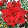 Large Artificial Christmas Flowers Glitter Xmas Tree Ornaments DIY Wreath Simulation Floral Wedding New Year Party Home Decor