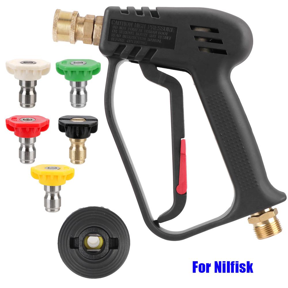 4000PSI M22 14MM High Pressure with 5 Quick Connect for Car Cleaning Cleaning Water Gun For Karcher/Nilfisk Color Nozzle Kit