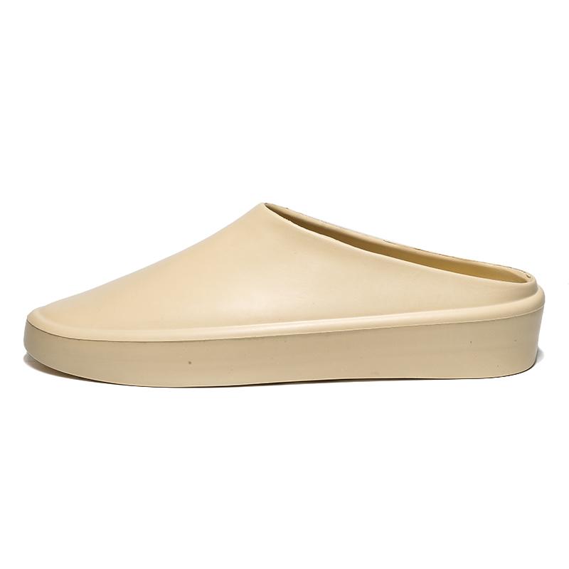 Дышащие мужские тапочки, шлепанцы, мужская пляжная обувь, летние новые модные крутые уличные полутапочки для мужчин, легкие удобные тапочки