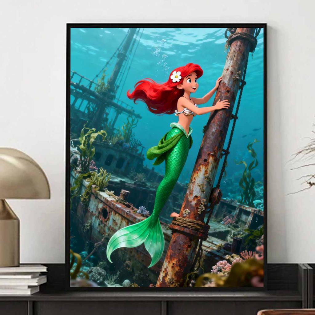 Disney Набор для алмазной мозаики Ариэль 5D Алмазная живопись Точечное искусство Домашний настенный декор
