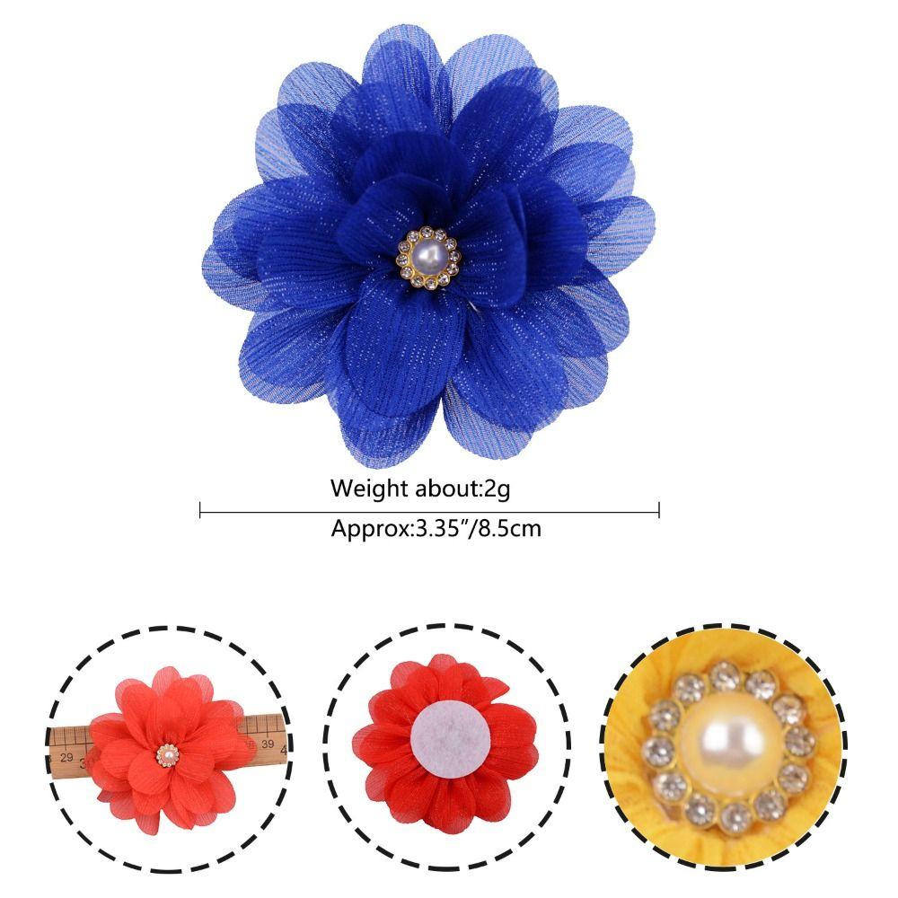5PCS Cute Chiffon Chiffon Flower DIY Craft Embellishment Craft Supplies Versatile DIY Decoration Accessories Hairclips