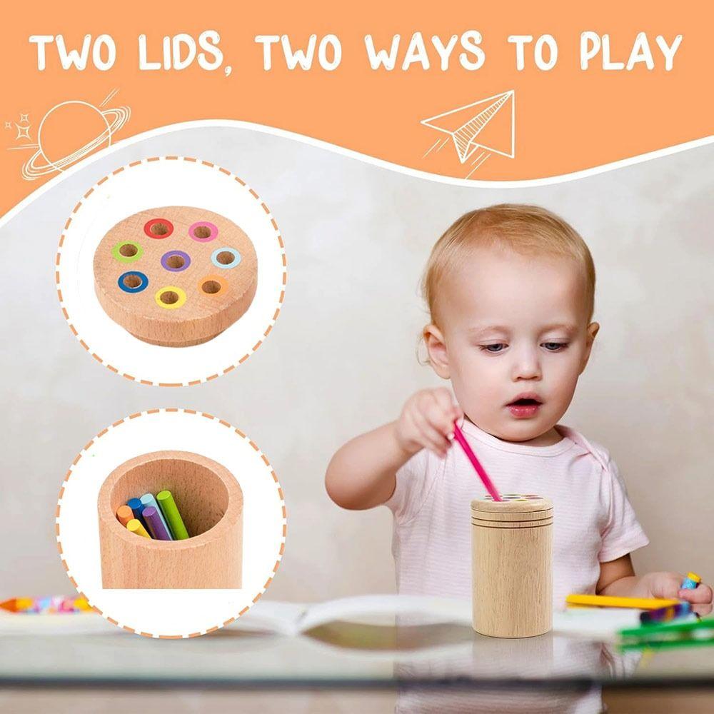 Shape Matching Montessori Toys Teaching Aid Wooden Learning Toys Color Sorting Toys  Toddlers