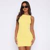 Summer Casual Fashion Mini Sleeveless Wrap Y2K Basic Vest Dress Oufits Sexy Elegant Women Club Party Evening Dress