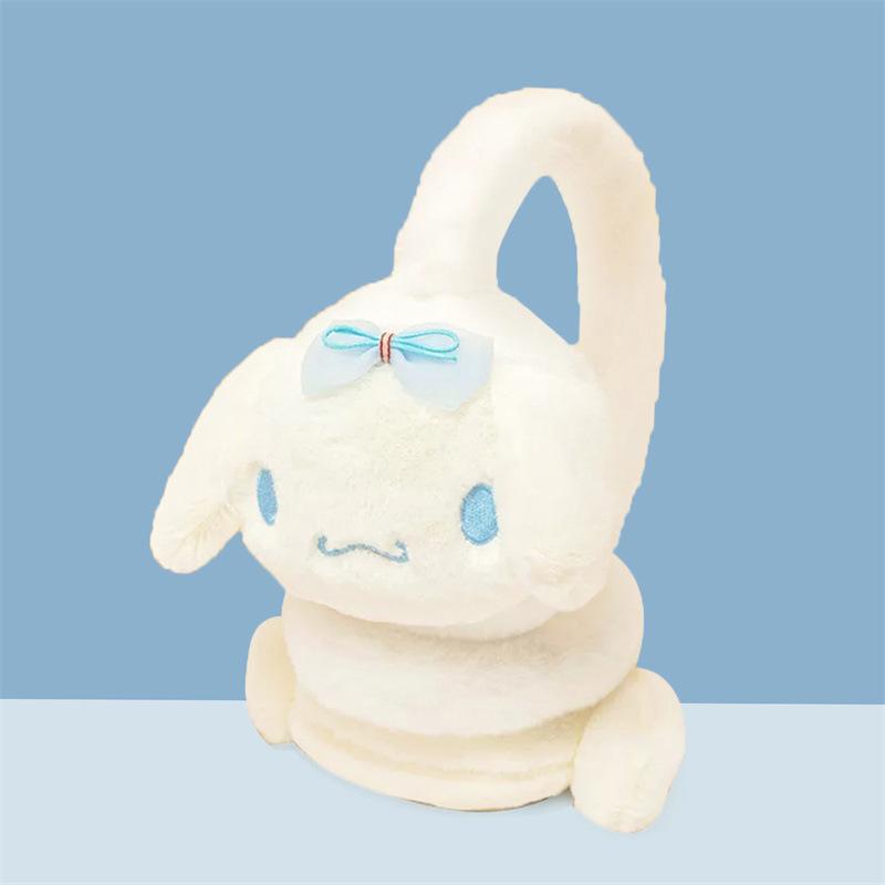 Милые мультяшные зимние женские студенческие меховые наушники Sanrio для езды на велосипеде, противохолодные плюшевые наушники, обертки для ушей, грелки для ушей