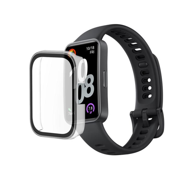 Чехол совместимый Huawei Band 10/Band 9/Band 8 - Жесткая защита умные часы прозрачный чехол защитное стекло Phonillico®