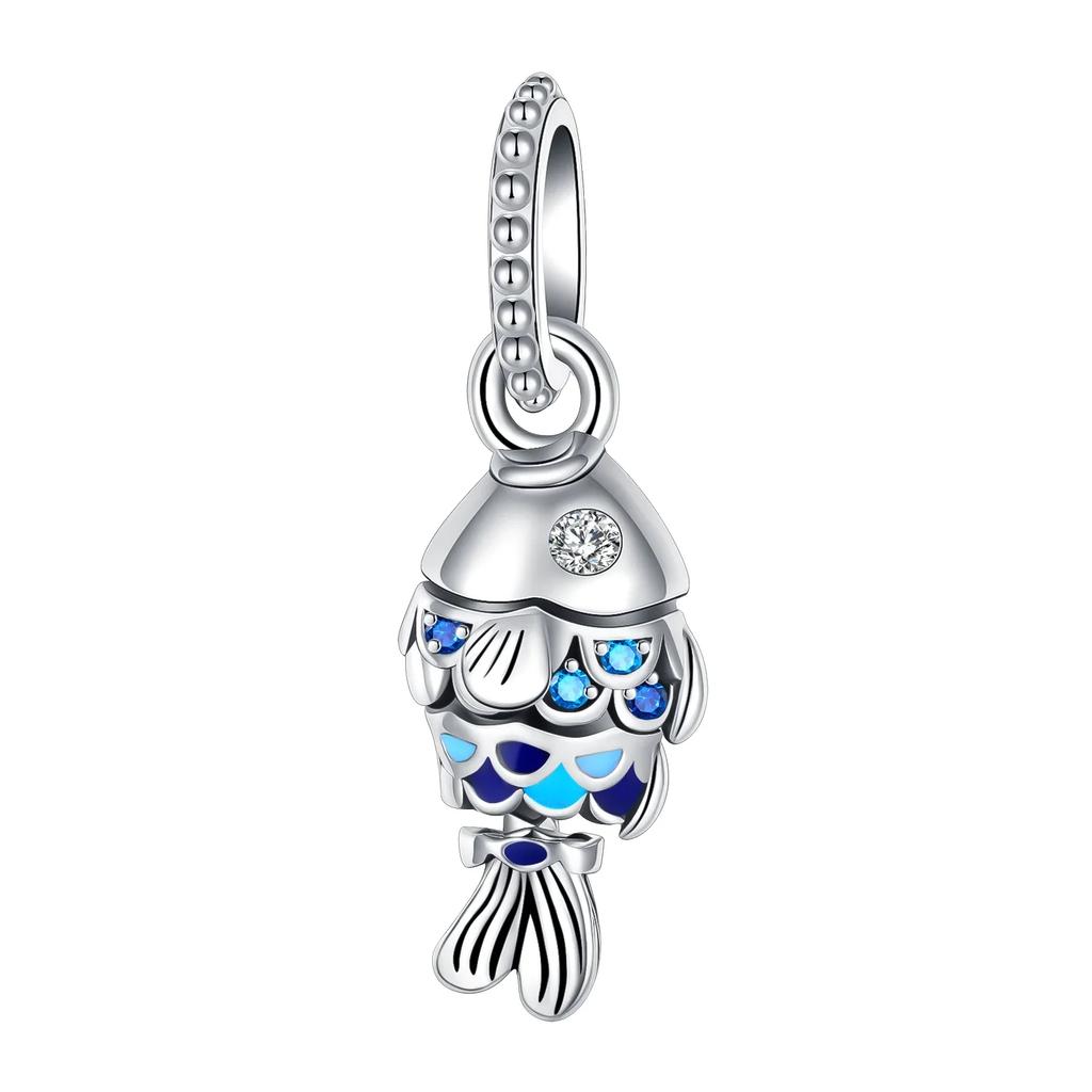 Медные Океанские Шармы Морская Звезда Кит Краб Морской Конёк Бусины Подвеска Подходят для Оригинального Браслета Ожерелья Ювелирные Изделия Новогодний Подарок