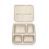 Dalv NWEH-31 Disposable 4-Compartment Eco-Friendly Food Containers with Lids