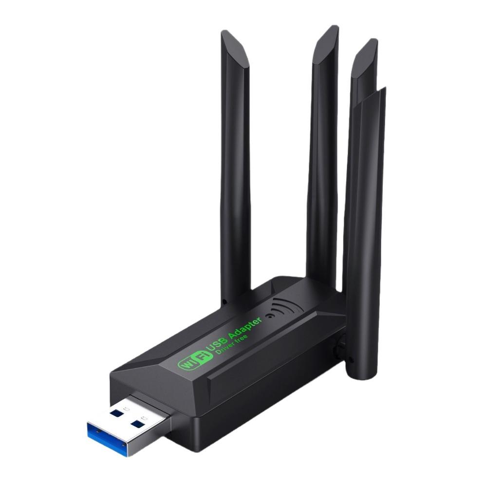 USB Interface 1200Mbps WiFi Dongle 4 Antenna Wireless Network Card High-Speed Internet