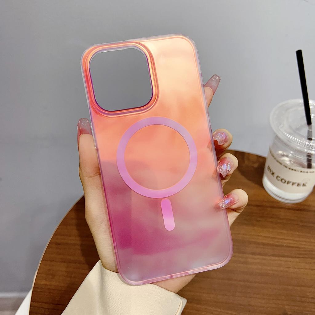 Для IPhone 16 PROMAX Чехол для телефона, меняющий цвет, для Apple 14/15, противоударный, магнитный, защитный чехол из двойной IMD-пленки