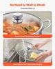 Stainless Steel Stock Pot, 11.4 L Stainless Steel Stockpot with Glass Lid, PFOA-Free, PFAS-Free, Compatible with Gas Stoves, Induction Cooktops,