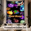 Custom Text Printed Tapestry Blox Fruits Pattern Large Wall Hanging Indoor Room Decor