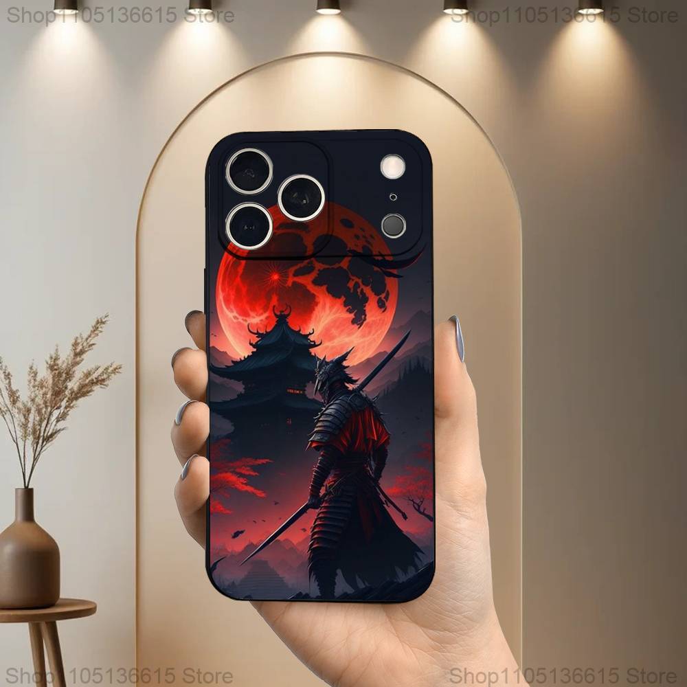 Чехол для телефона Самурайское искусство Бусидо Для iPhone 17,16,15,14,13,12,11 Plus,Pro Max,XS,X,XR,SE,Mini,8,7, Мягкий силиконовый Черный чехол