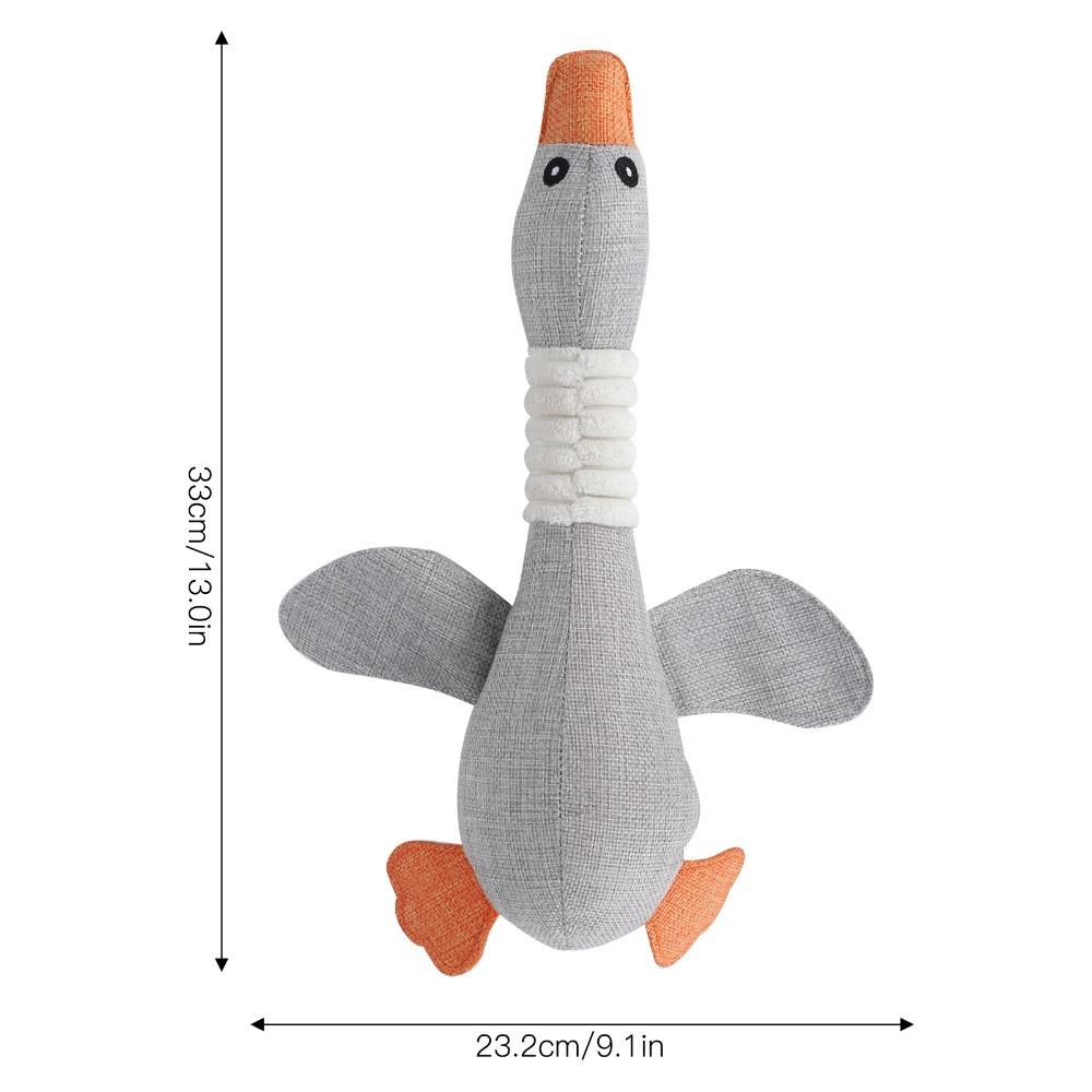Goose Shaped Goose Pet Toy Plush Surface Dog Chew Toy Cat Molar Toy Teeth Cleaning